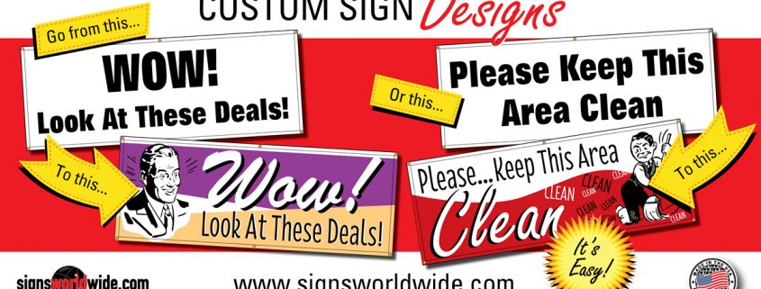 Buy our Wow! Great Deals! banner at Signs World Wide