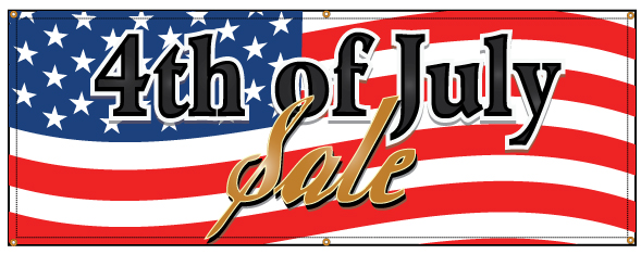 Buy our “4th of July Sale” banner from Signs World Wide