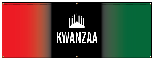 Vinyl Banner Multiple Sizes Happy Kwanzaa Wishes Advertising Printing Lifestyle Outdoor Weatherproof Industrial Yard Signs Black 6 Grommets 36x72Inches 