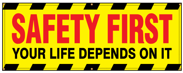 Vinyl Banner Sign Safety A Word That Heard Yellow Marketing Advertising Yellow 8 Grommets One Banner Multiple Sizes Available 44inx110in Vinyl Banner Sign Safety A Word That Heard Yellow Marketing Advertising Yellow 8 Grommets One Banner Multiple Sizes Available 44inx110in