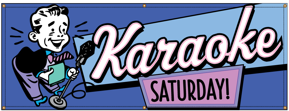X 22 width Promotion Sign Banner height Graphics and More Karaoke 46 X 22 width Promotion Sign Banner height Graphics and More Karaoke 46