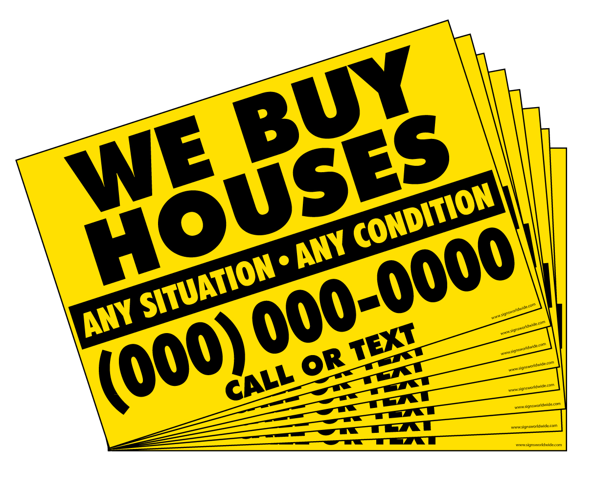 We Buy Houses Postcards: Real Estate Marketing