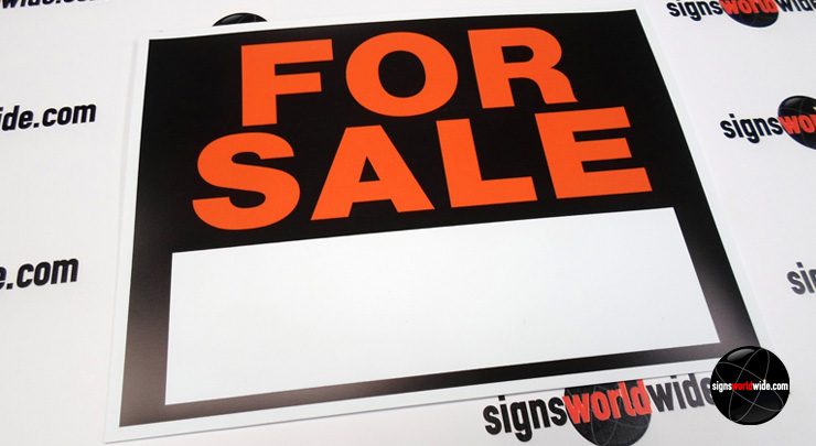 For Sale plastic sign image