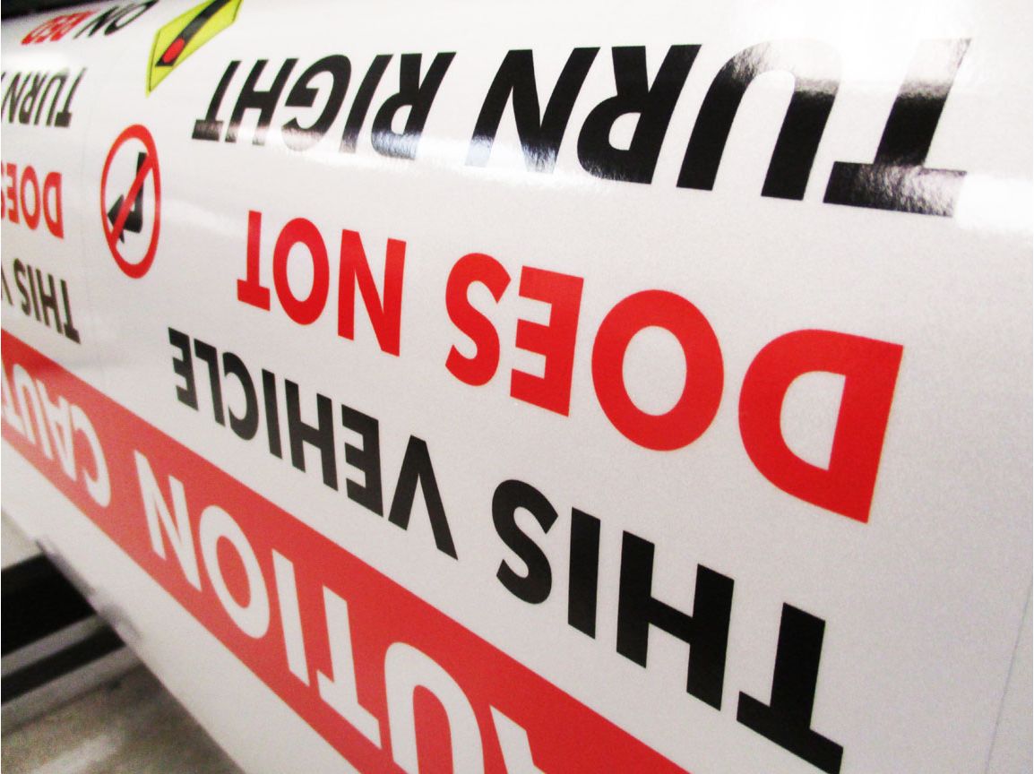 Buy our "This Vehicle Does Not Turn Right On Red" decal from Signs