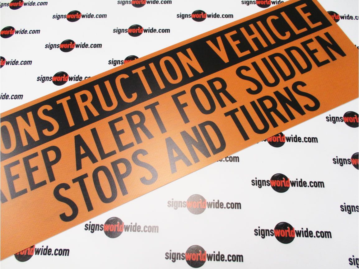 Buy our "Construction Vehicle, Keep Alert For Sudden Stops and Turns
