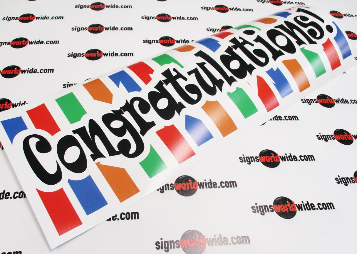 buy our congratulations paper poster from signs world wide