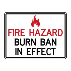 Burn Ban In Effect sign image