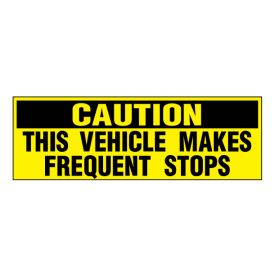 Caution Frequent Stops decal image