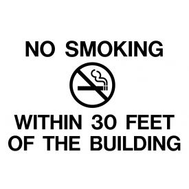 No Smoking within 30 feet decal image