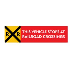 This Vehicle Stops at Railroad Crossings