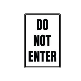 Do Not Enter sign image