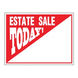 Estate sale today sign image