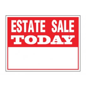 Estate sale today sign image