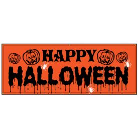 Happy Halloween Orange Banner Image