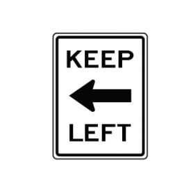 Keep Left arrow sign image