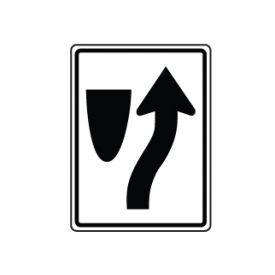Keep right symbol sign