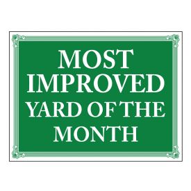 Most improved yard sign image