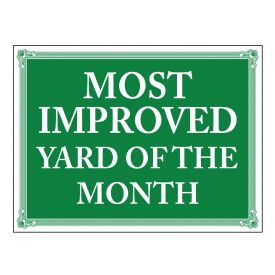 Most improved yard sign image