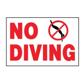 No Diving sign image