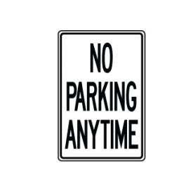 No Parking Anytime sign image