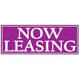 NOW LEASING banner image with border