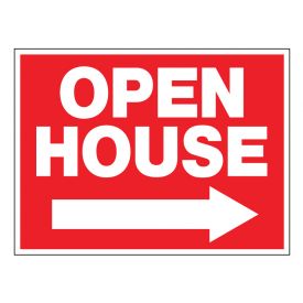 Open House right arrow yard sign