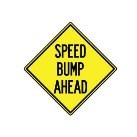 Speed Bump Ahead sign image