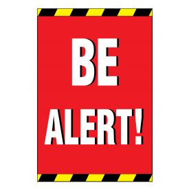 BE ALERT sign image