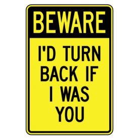 Beware Animals and Children sign image