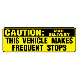 Caution Frequent Stops Mail delivery magnetic image