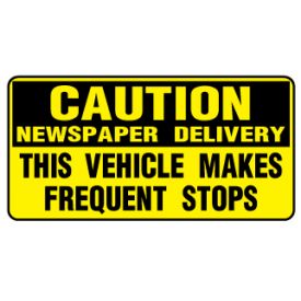 Caution News 6x12 plastic sign image