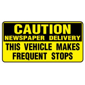 Caution News 6x12 aluminum sign image