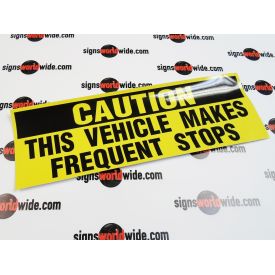 Caution Frequent Stops decal image