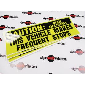 Caution Frequent Stops Mail Delivery without transfer tape