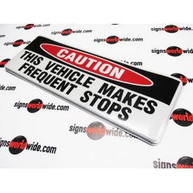 Caution Frequent Stops 3 Magnetic sign image