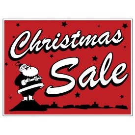 Christmas Sale retro yard sign image