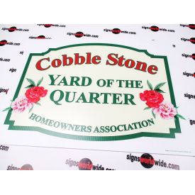 Cobble Stone Yard of the Quarter Sign Image 1