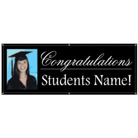 Congratulations student name and photo banner image