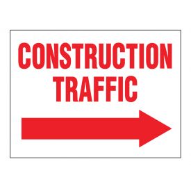 Construction Traffic right arrow sign image