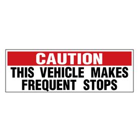 Caution Frequent Stops 2 decal image