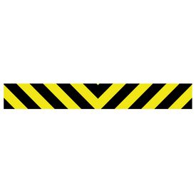 Caution stripe 6x45 decal image