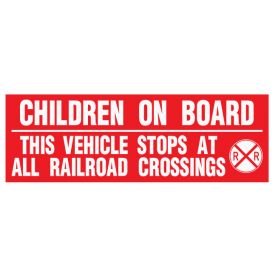Children On Board This Vehicle Stops decal image