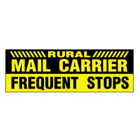 Rural Mail Caution Frequent Stops decal image