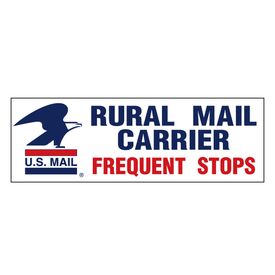 US Mail Caution Frequent Stops decal image