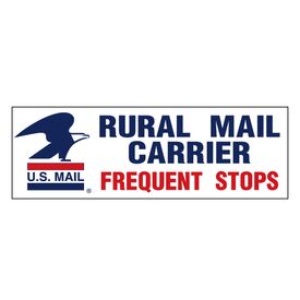 US Mail Caution Frequent Stops decal image