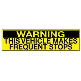 Warning Frequent Stops decal image