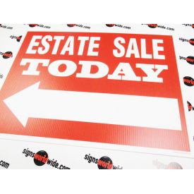 Estate Sale Left arrow sign image