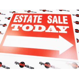 Estate Sale Today right arrow sign image