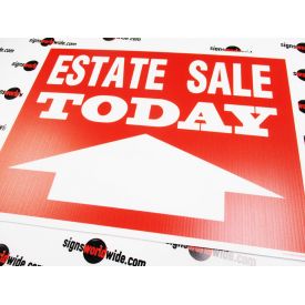 Estate Sale straight ahead arrow sign image