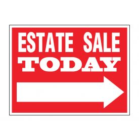 Estate sale today directional sign image